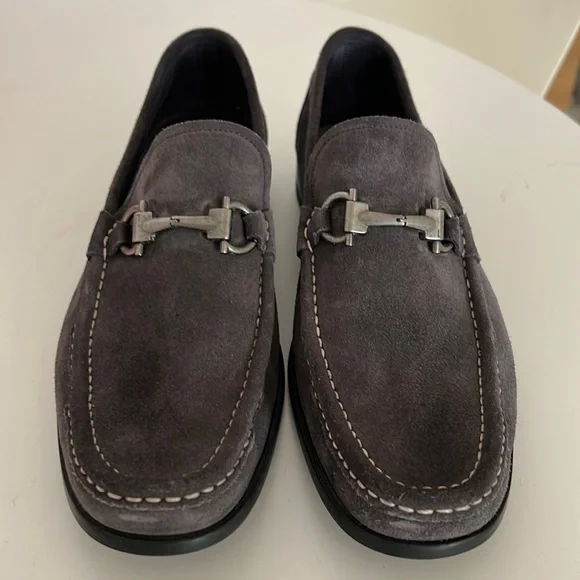 Salvatore Ferragamo | Shoes | Grey Suede Ferragamo Loafers  display picture 1